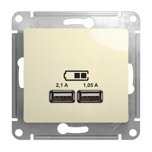 SE Glossa Бежевая Розетка USB 5В/2100мА, 2х5В/1050мА (GSL000233) в Леруа Мерлен