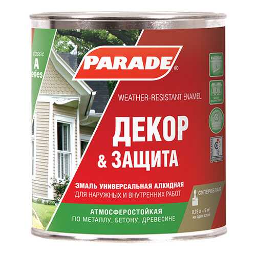 Эмаль Parade А1 Декор&Защита база А матовая 2,5л в Леруа Мерлен