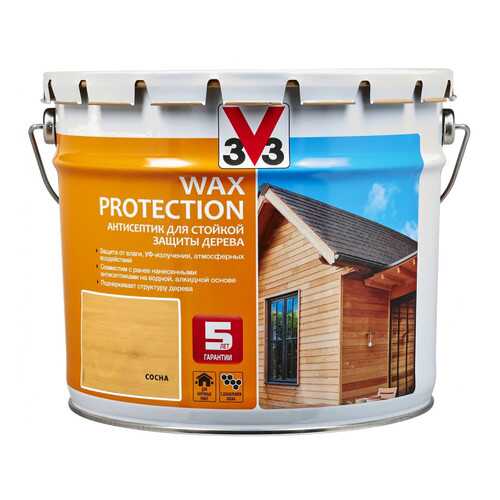 Пропитка для дерева V33 Wax Protection 9 л сосна в Леруа Мерлен