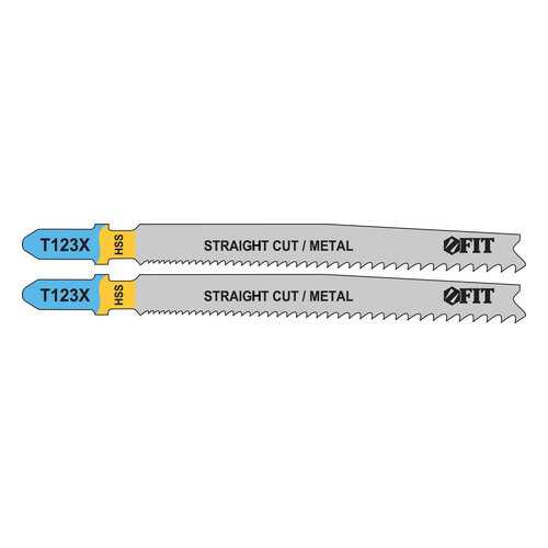 Пилки для лобзиков по алюминию и цв.мет, 100/74 мм, (T123X), 2 шт. FIT 40978 в Леруа Мерлен