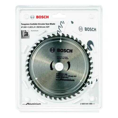 Диск пильный твердосплавный BOSCH Ф160х20мм 42зуб. (ECO AL 2608644388) в Леруа Мерлен