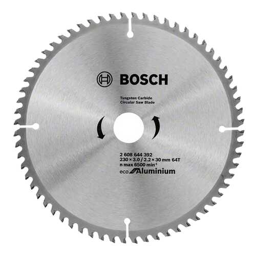 Диск по дереву Bosch ECO ALU/Multi 230x30-64T 2608644392 в Леруа Мерлен