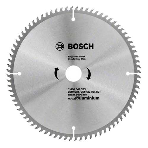 Диск по дереву Bosch ECO ALU/Multi 250x30-80T 2608644393 в Леруа Мерлен