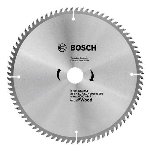 Диск по дереву Bosch ECO WO 254x30-80T 2608644384 в Леруа Мерлен