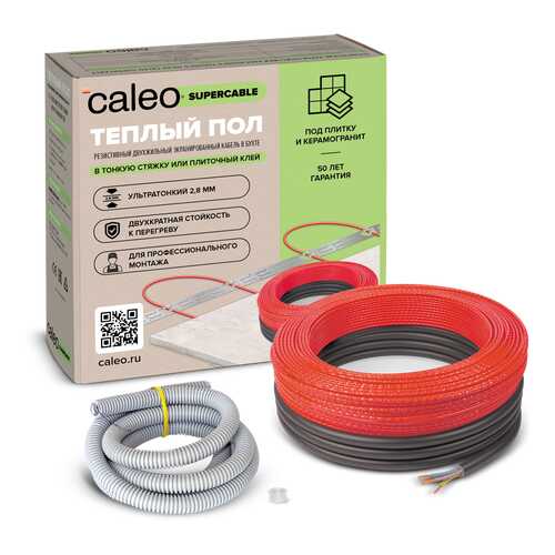 Нагревательная секция для теплого пола CALEO SUPERCABLE 18W-40, 3.6-5.5 м2 в Леруа Мерлен